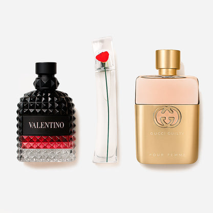 Combo de 3 perfumes 3 Gucci Guilt, Valentini Intense, Flower Kenzo 100ml